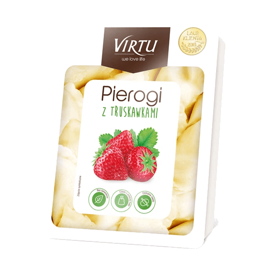 VIRTU PIEROGI Z TRUSKAWKAMI 400G