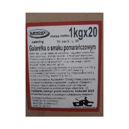 PIEKARNIA KANDEX GALARETKA POMARAŃCZ