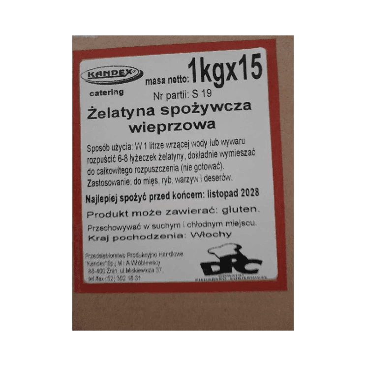 PIEKARNIA KANDEX ŻELATYNA 1KG