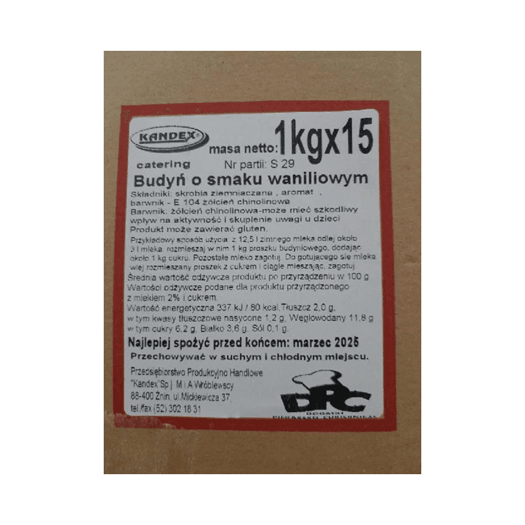 PIEKARNIA KANDEX BUDYŃ WANILIOWY 1KG