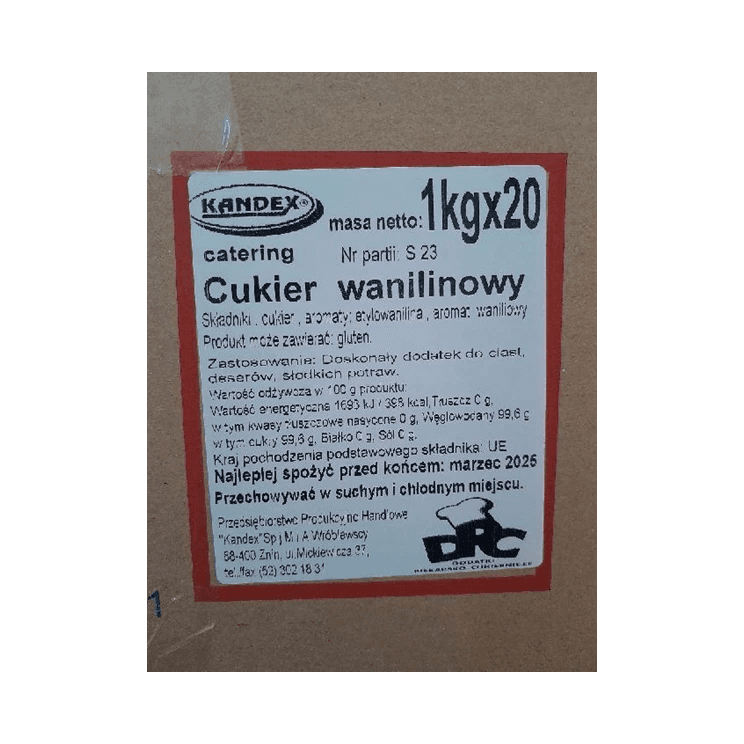 PIEKARNIA KANDEX CUKIER WANILIA