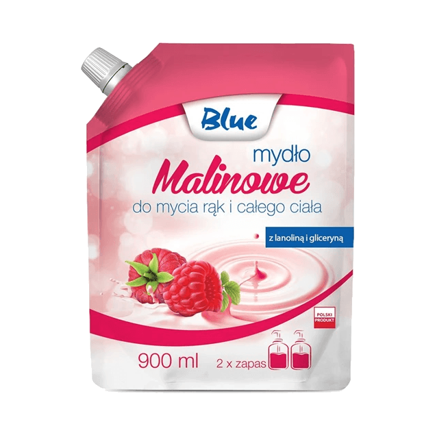 BLUE MYDŁO W PŁYNIE ZAPAS MALINA 900