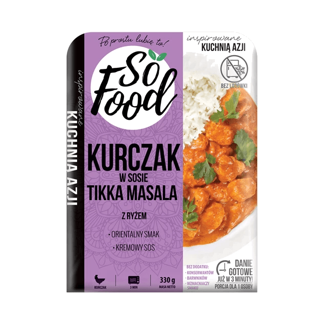 SO FOOD DANIE KURCZAK  TIKKA MASA330
