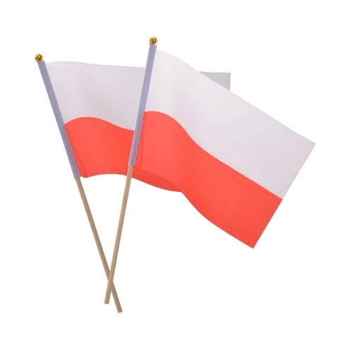 FLAGA NARODOWA NA DRZEWCU