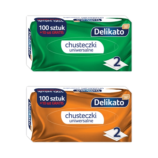 DELIKATO CHUSTECZKI UNIWERSALNE 100+