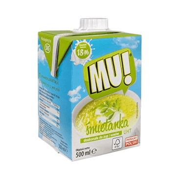 SIERADZ ŚMIETANA UHT MU 500ML 18%