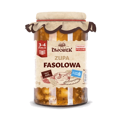 DWOREK ZUPA FASOLOWA Z MIĘSEM I KIEŁ