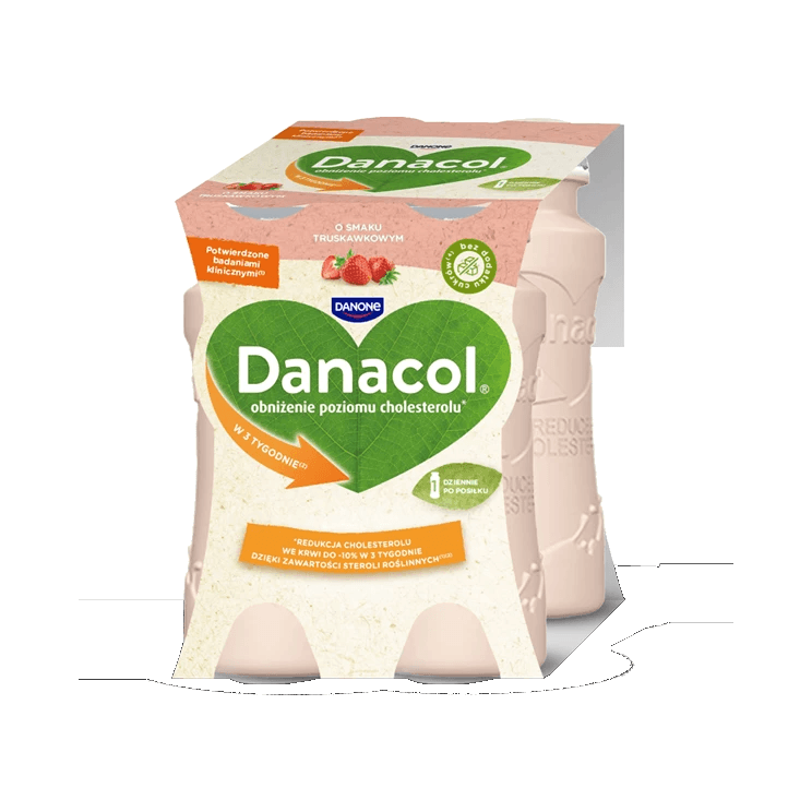 DANONE DANACOL TRUSKAWKOWY 4X100G