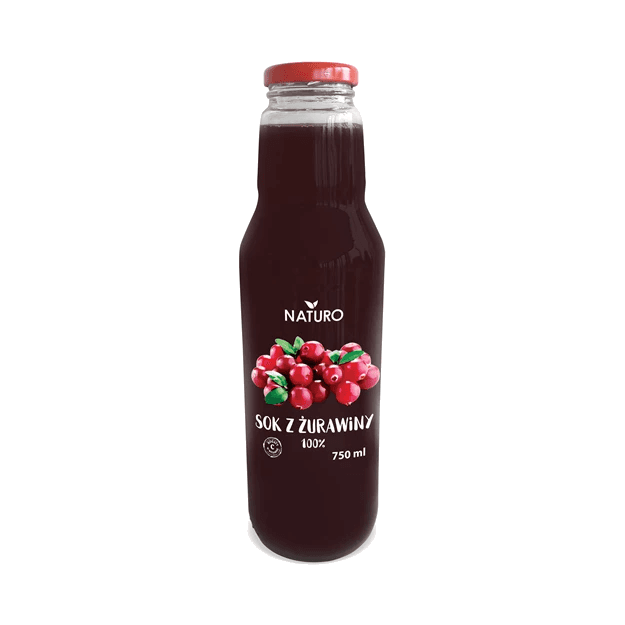 POLBIOECO SOK Z ŻURAWINY 100% 750ML