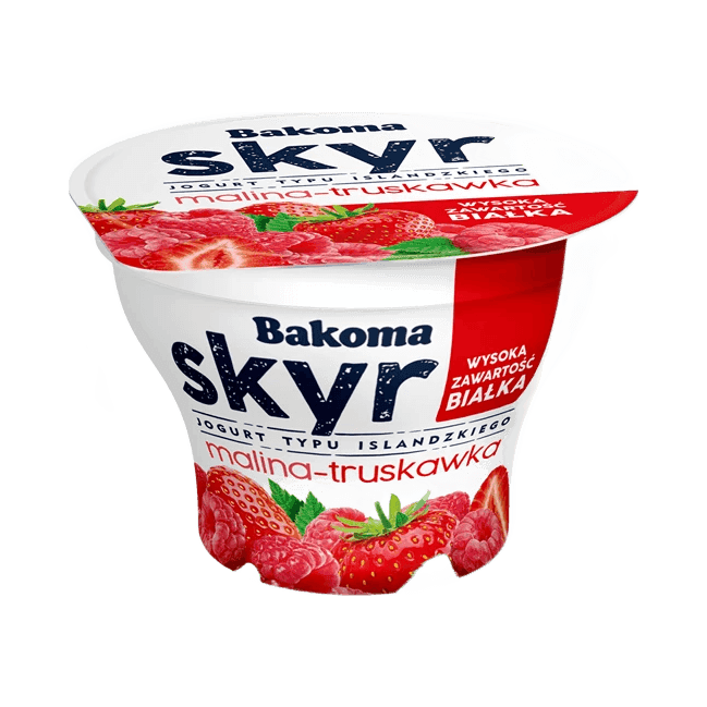 BAKOMA JOGURT SKYR KUBEK MALINA/TRUS
