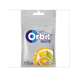 ORBIT GUMA WHITE FRUIT TOREBKA 21SZT
