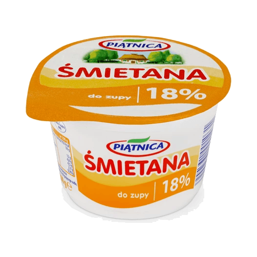 PIĄTNICA ŚMIETANA 18% 200G