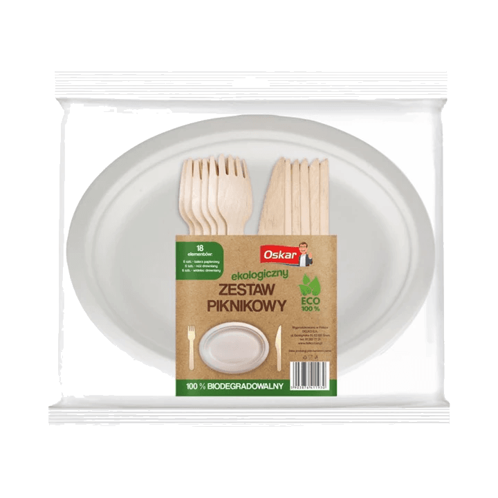 OSKAR ZESTAW PIKNIKOWY ECO 18SZTUK