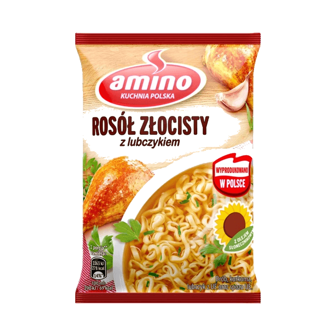 AMINO NUDLE ROSÓŁ ZŁOCISTY 57G /22