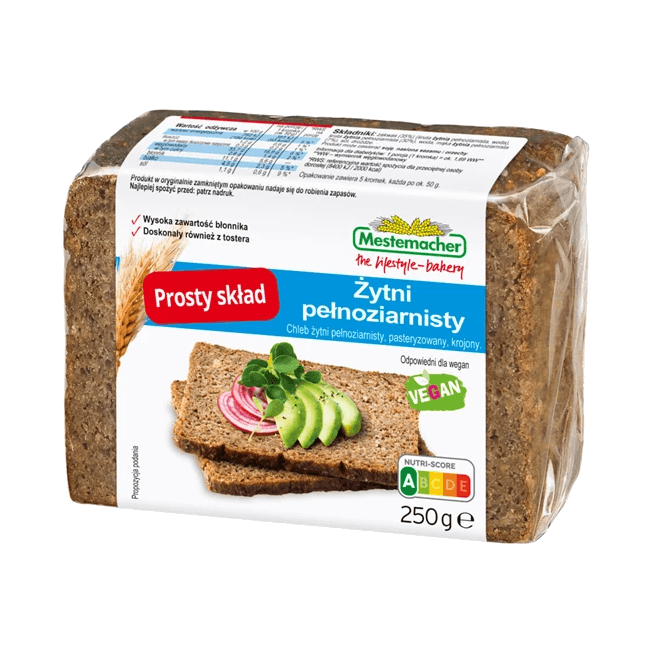 BENUS CHLEB ŻYTNI PEŁNOZIAR 250G(40)