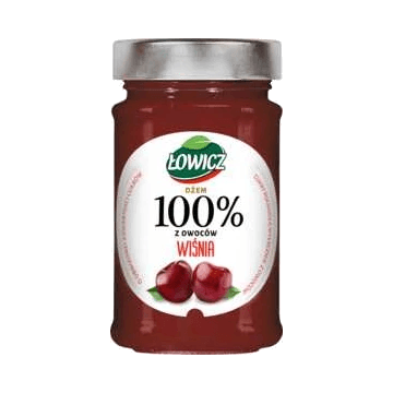 ŁOWICZ DŻEM 100% WISNIA 210G