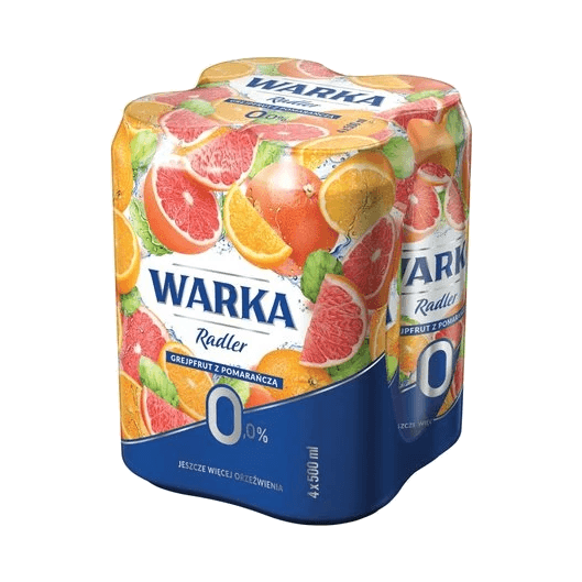 WARKA RADLER 0% GRAPEFRU 4-PAK 500ML