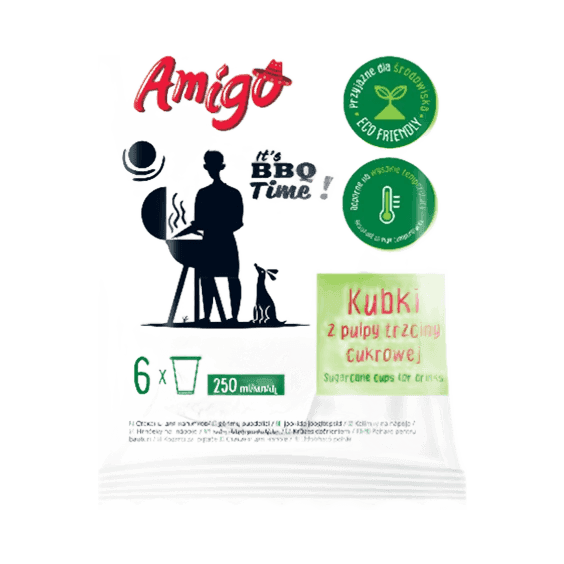 AMIGO KUBKI Z TRZCINY CUKROWEJ