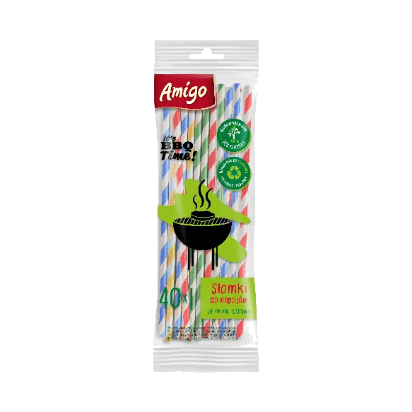 AMIGO SŁOMKI PAPIEROWE /40SZT.