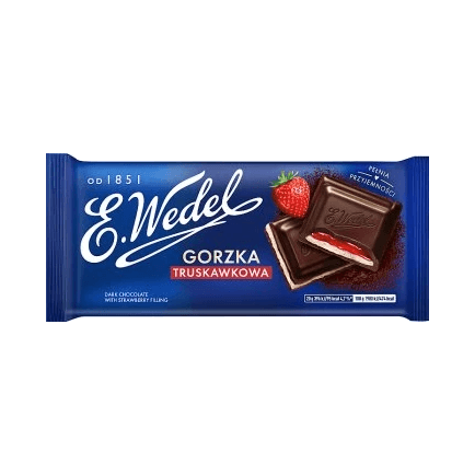 WEDEL CZEKOLADA GORZKA TRUSKAWKA 100