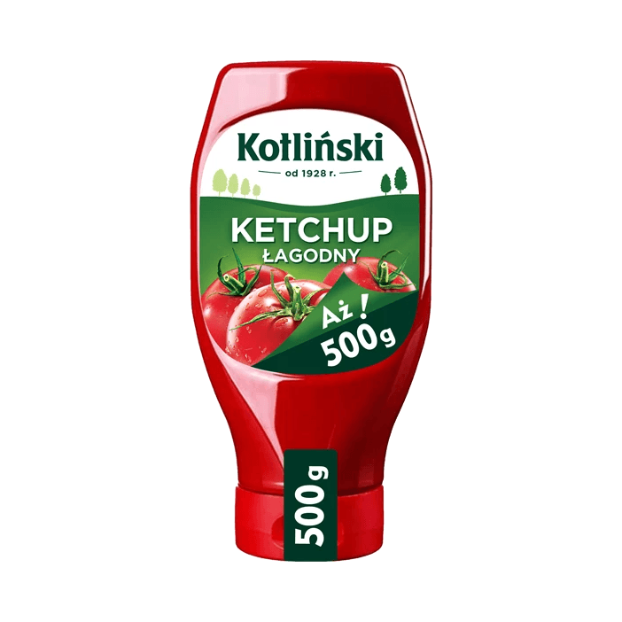 KOTLIŃSKI KETCHUP ŁAGODNY BUT.500G