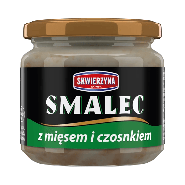 SKWIERZYNA SMALEC Z MIĘSEM I CZOSN.