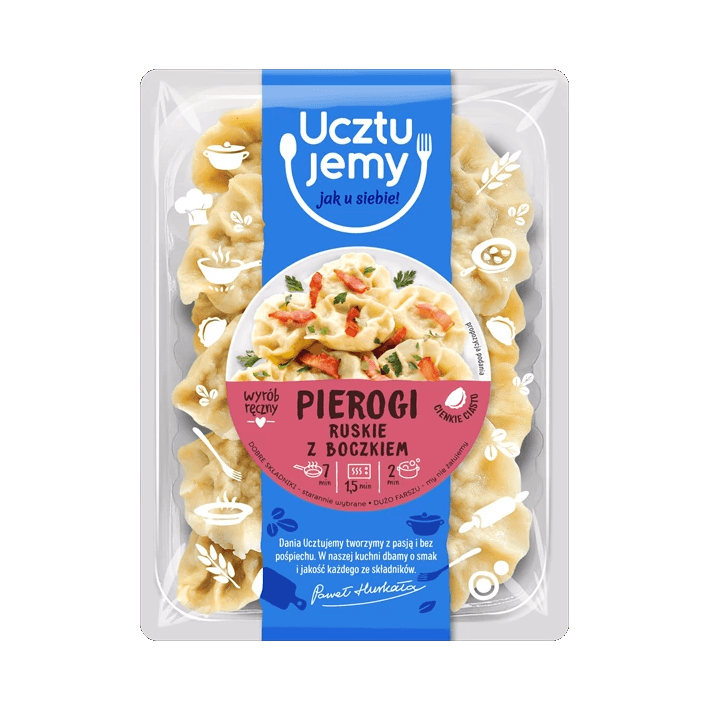 UCZTUJEMY PIEROGI RUSKIE Z BOCZ 400G