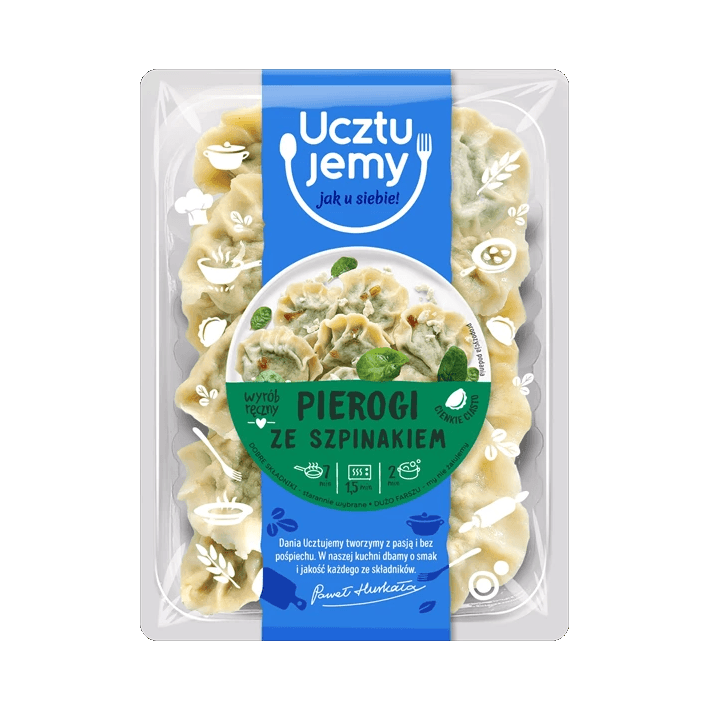 UCZTUJEMY PIEROGI ZE SZPINAKIEM 400G