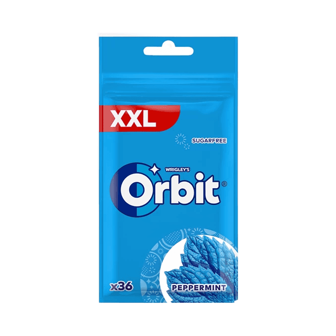ORBIT GUMA PEPPERMINT XXL TOREBKA 36