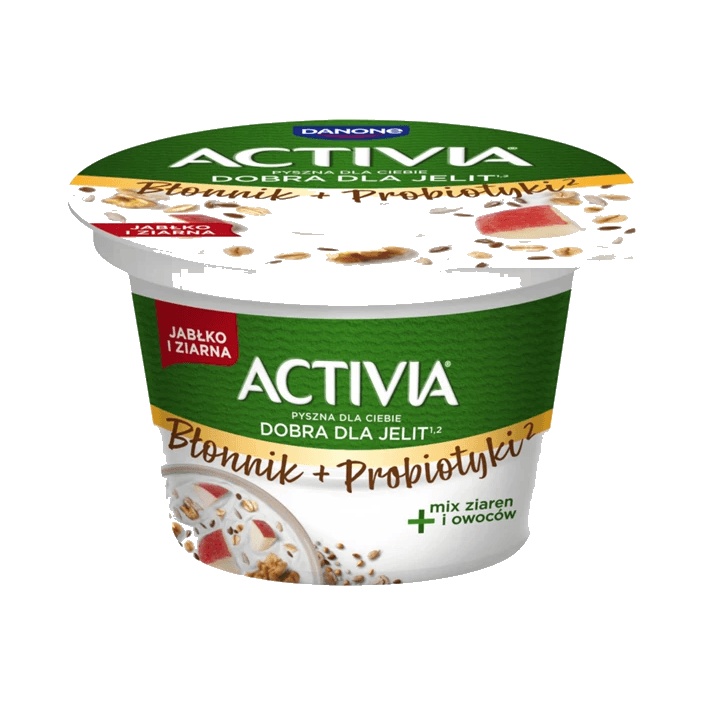 DANONE ACTIVIA JABŁKO ZIARNA 170G