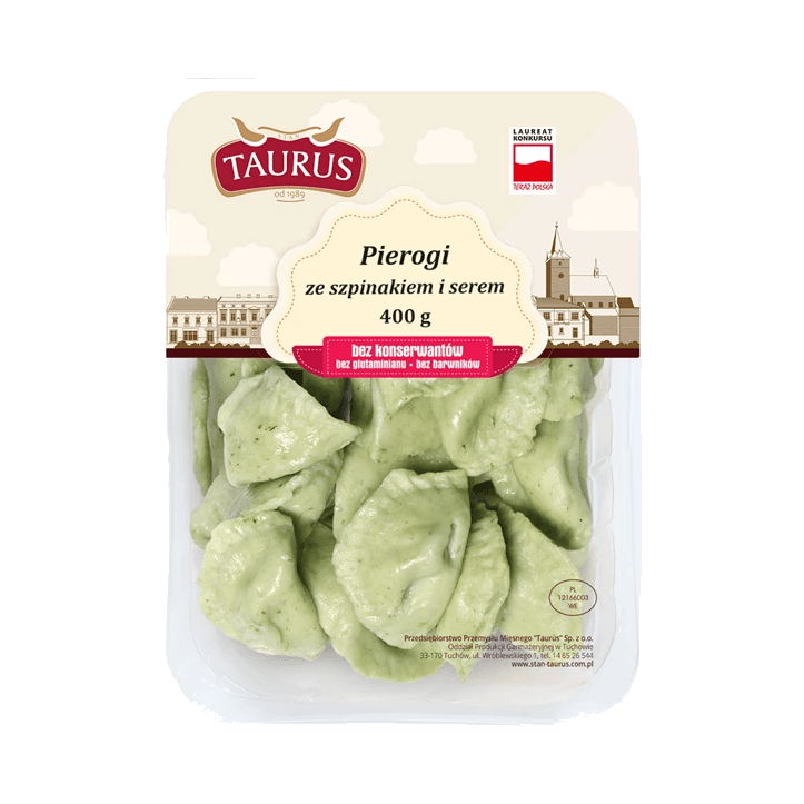 TAURUS PIEROGI SZPINAK I SER 400G