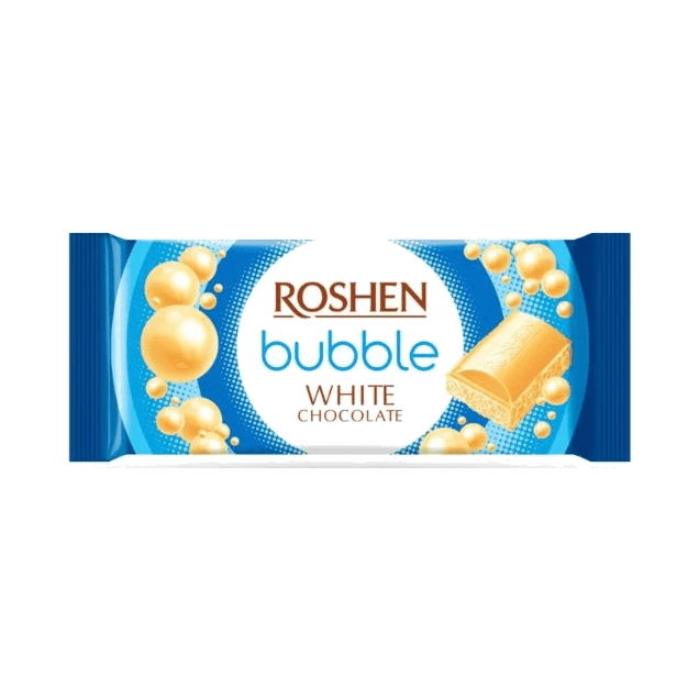 ROSHEN CZEKOLADA BIAŁA Z BĄBEL.  80G