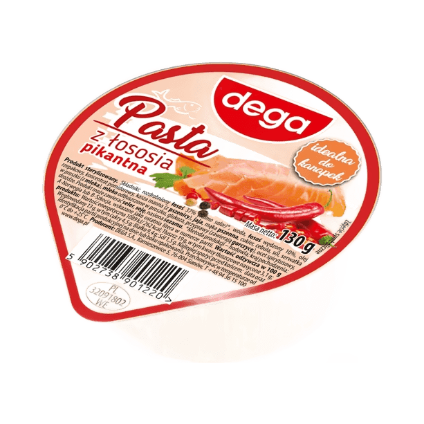 DEGA PASTA Z ŁOSOSIEM PIKANTNA 130G