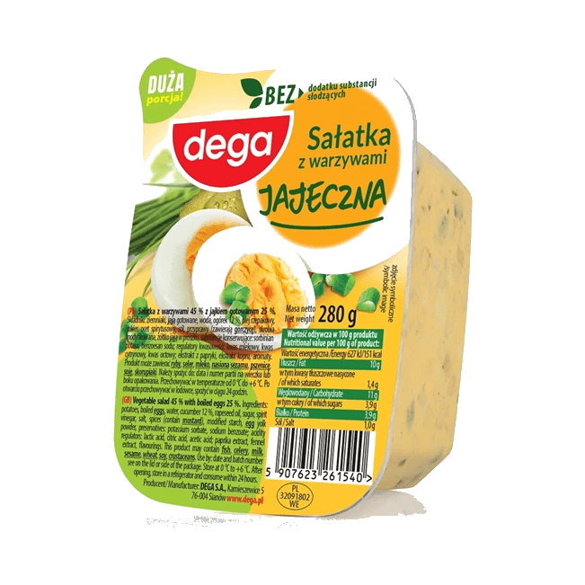 DEGA SAŁATKA JAJECZNA Z WARZ. 280G