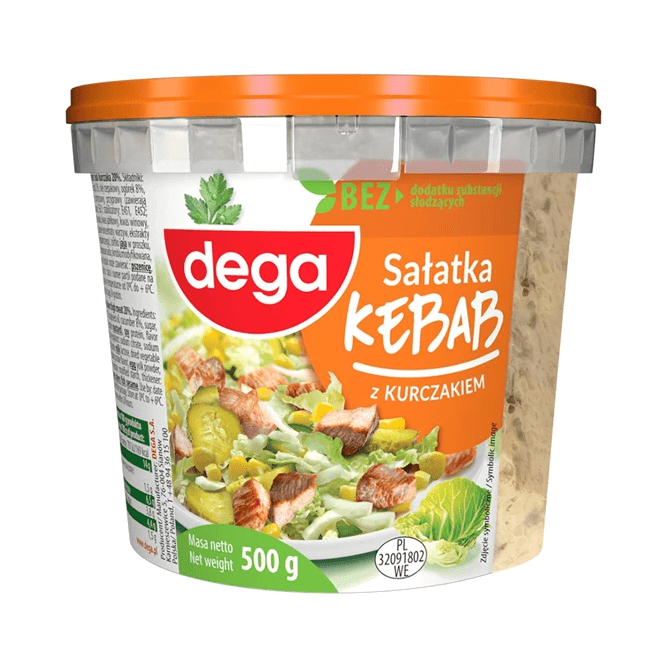 DEGA SAŁATKA KEBAB Z KURCZAKIEM 500G