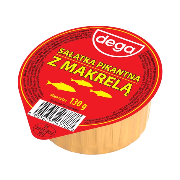 DEGA SAŁATKA PIKANTNA Z MAKRELĄ 130G