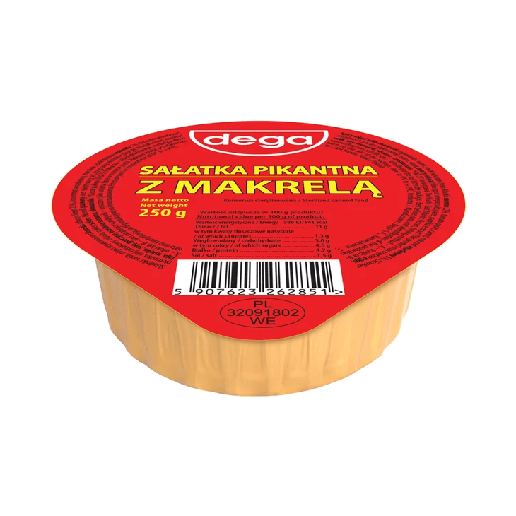 DEGA SAŁATKA PIKANTNA Z MAKRELĄ 250G