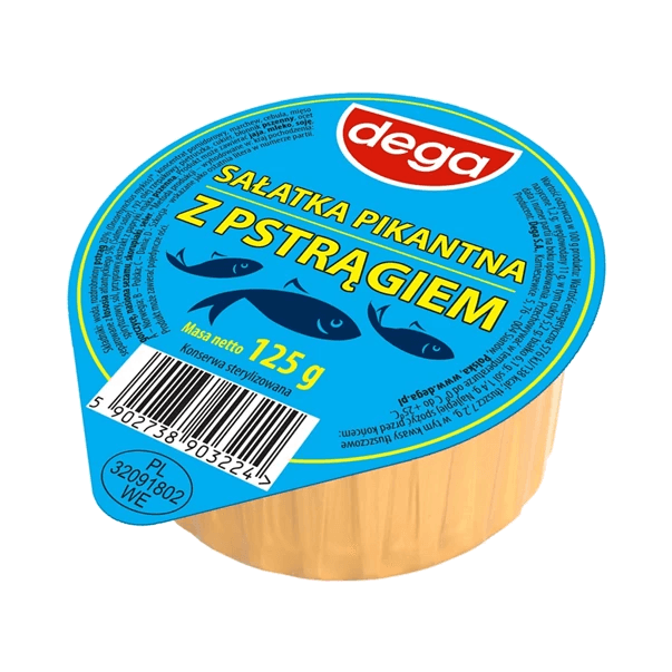 DEGA SAŁATKA PIKANTNA Z PSTRĄG 125G