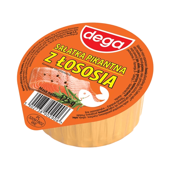 DEGA SAŁATKA PIKANTNA Z ŁOSOSIA 125G