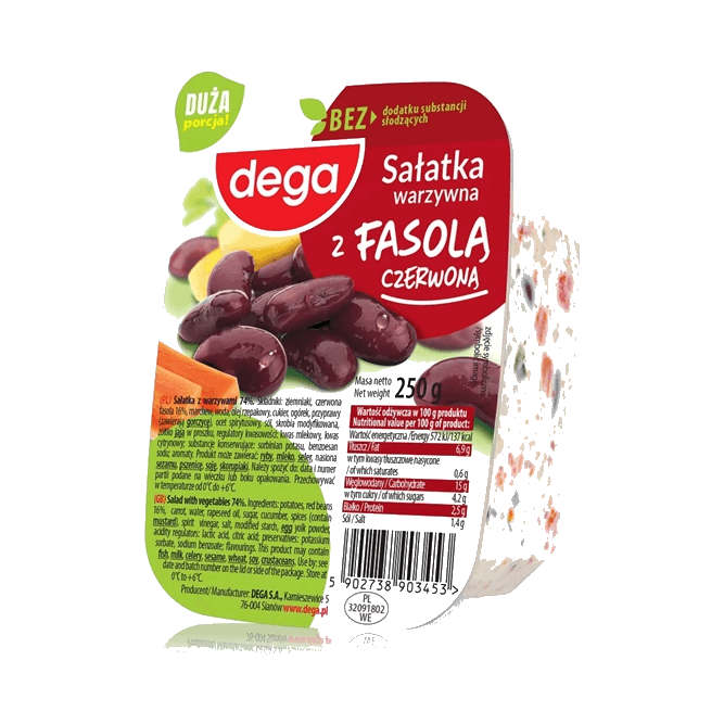 DEGA SAŁATKA WARZYWNA Z FASOLĄ CZERW