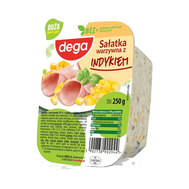 DEGA SAŁATKA WARZYWNA Z INDYKIEM 250