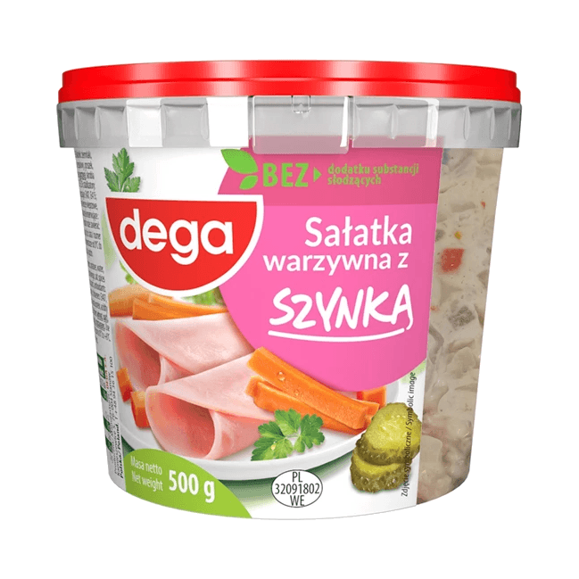 DEGA SAŁATKA WARZYWNA Z SZYNKĄ 500G