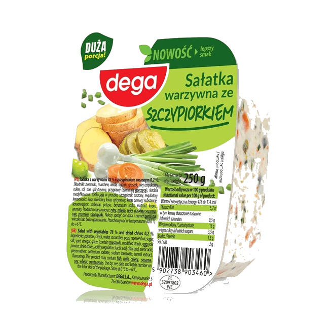 DEGA SAŁATKA WARZYWNA ZE SZCZYP. 250