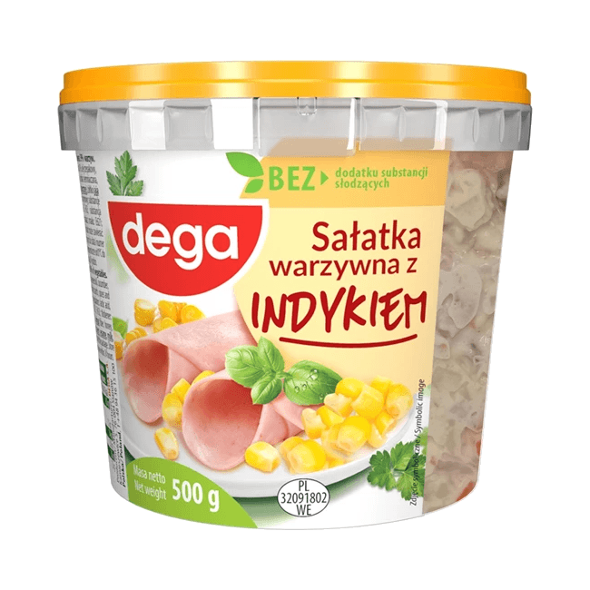 DEGA SAŁATKA Z INDYKIEM 500G