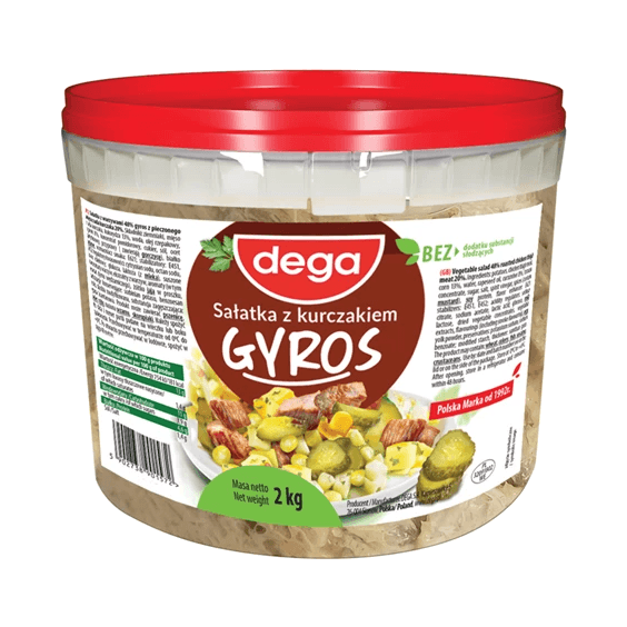 DEGA SAŁATKA Z KURCZAKIEM GYROS 2KG