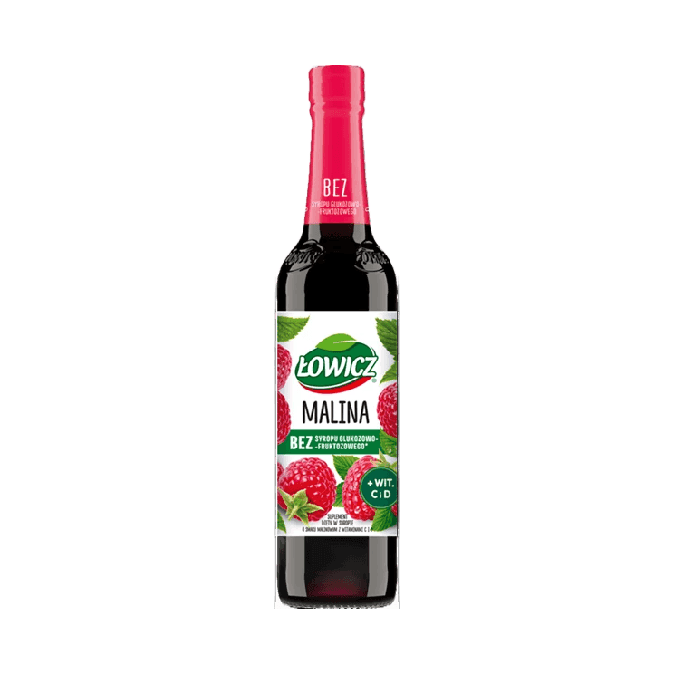 ŁOWICZ SYROP:SUP.DIETY MALINA 400ML