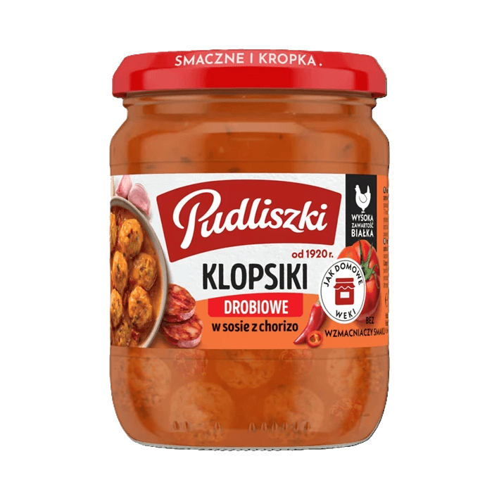 PUDLISZKI KLOPSIKI DROB.CHORIZO 440G