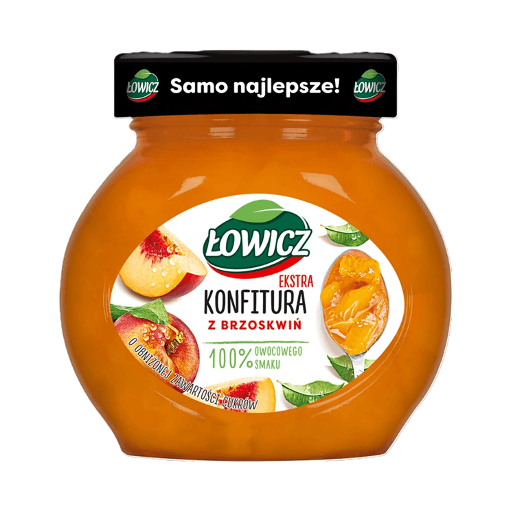 ŁOWICZ KONFITURA BRZOSKWINIOWA 240G