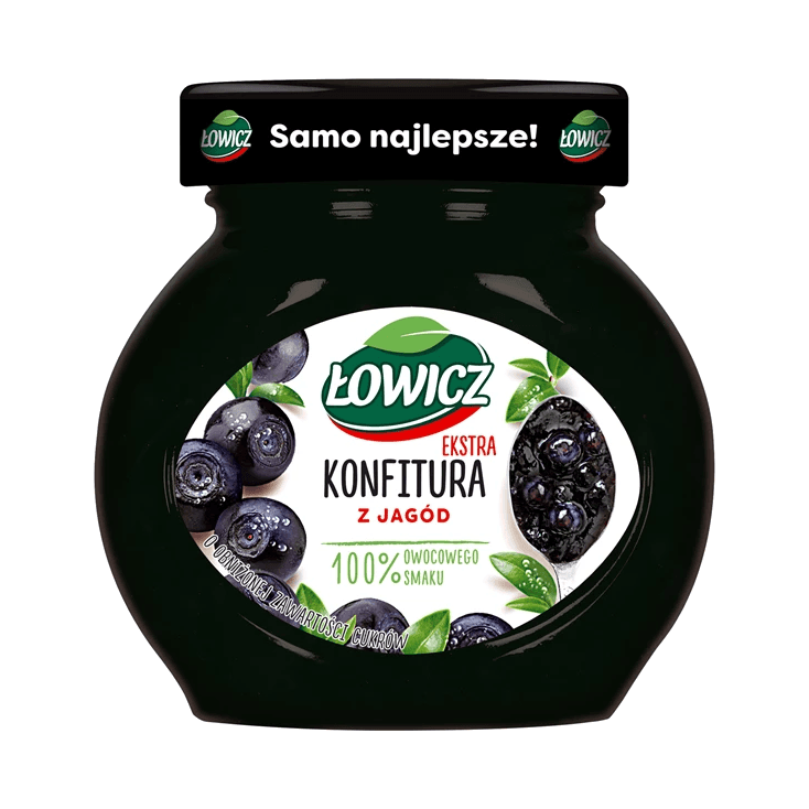 ŁOWICZ KONFITURA JAGODOWA 240G
