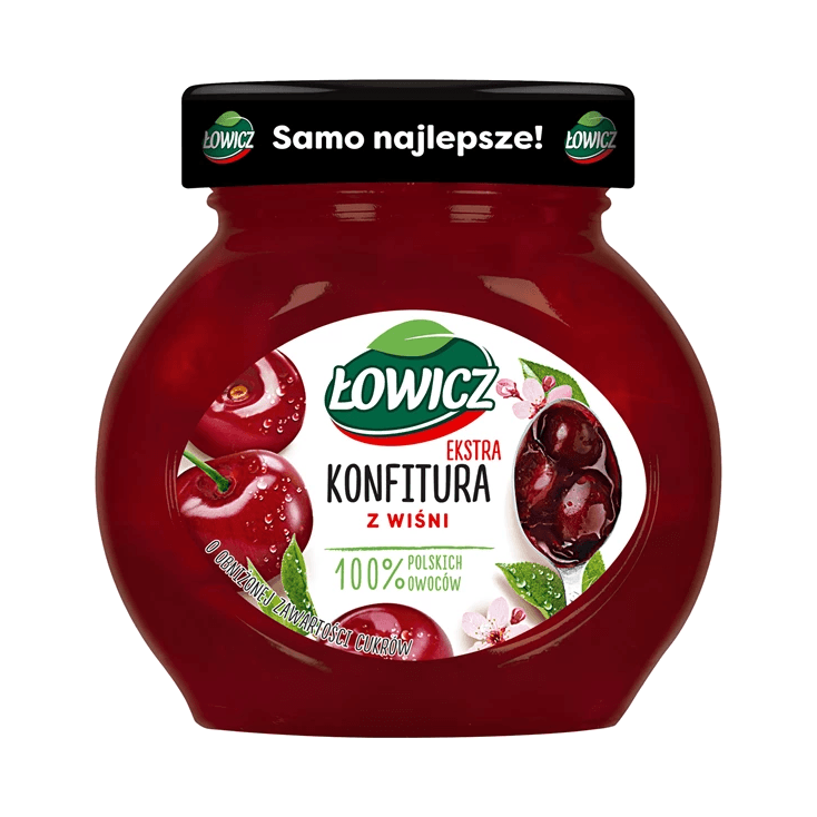 ŁOWICZ KONFITURA WIŚNIOWA 240G